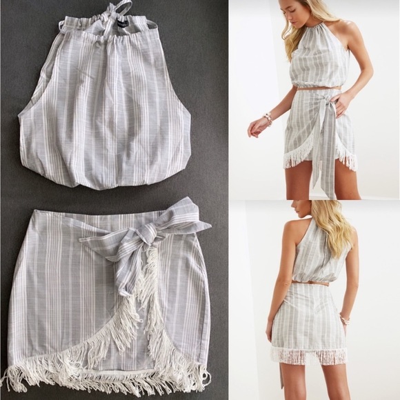 Crop Top+ Skirt Set - Picture 2 of 7